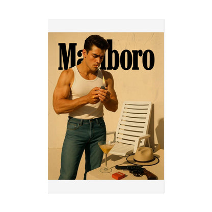 Vintage Cigarette Western Poster Print, Retro Marlboro Print, Tobacco Poster, vintage advertisment, cigarette poster marlboro, cigarette art