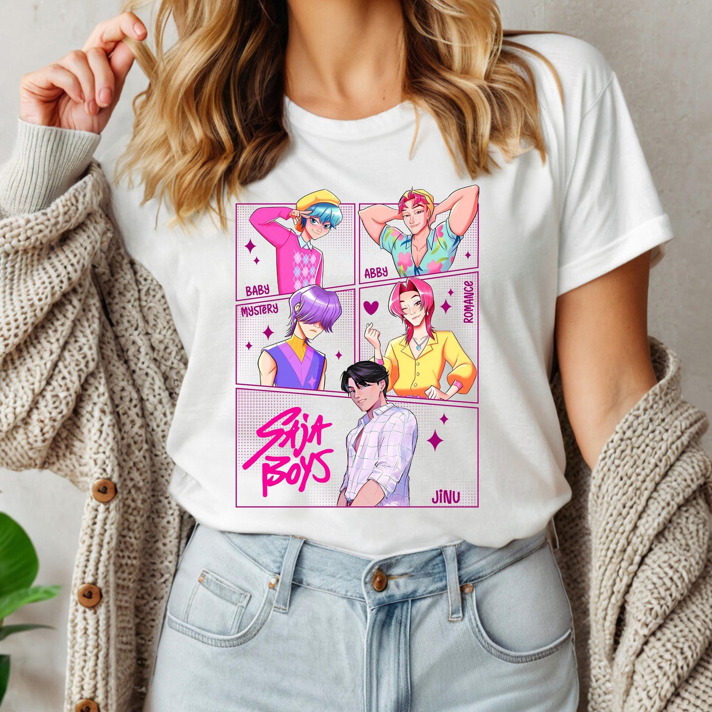 Saja Boys Boy Band Shirt, Kpop Demon Hunters Movie Shirt, Bootleg Retro Movie Shirt, Demon Hunters Merch Shirt, Gift for Her