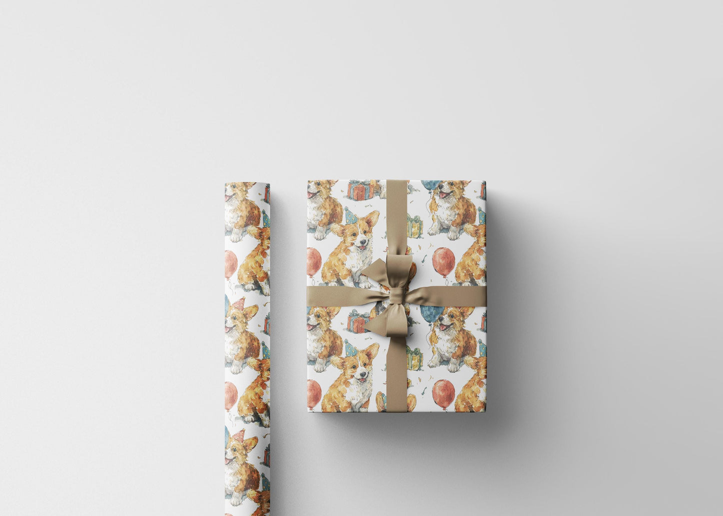 Corgi Gift Wrapping Paper for Dog Lovers | Cute Dog Mom Present Wrap for Corgi Owners, Pet Parent Birthday Gift Wrap #2