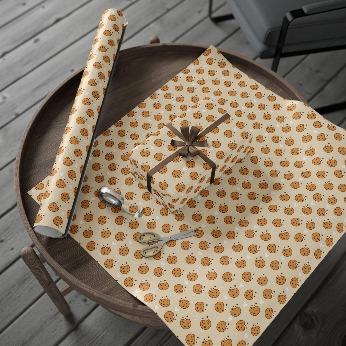 Cookie Theme Wrapping Paper: Glossy or Matte Finish