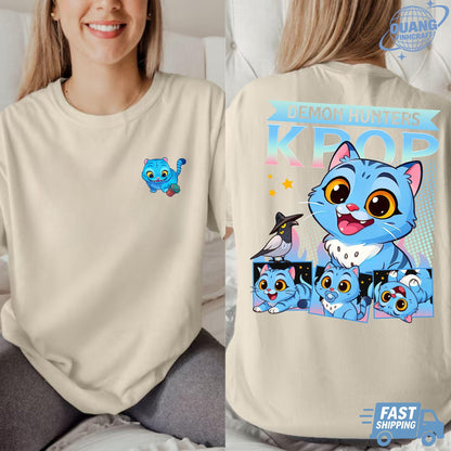 Kpop Demon Hunters Tiger Shirt, Merch Kpop Shirt, Hunters Tiger fan, Derpy Tiger And Bird Demon Hunter Tiger Tee,Kpop Demon Hunters Shirt