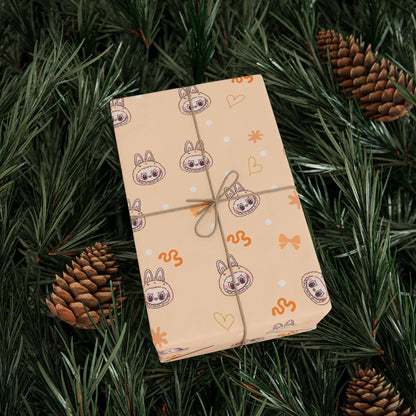 Cute Kawaii Monster Wrapping Paper for Teen Girl Boy Baby Birthday Gift Wrap Cartoon Creatures Party Supply Kids Custom Birthday Wrap