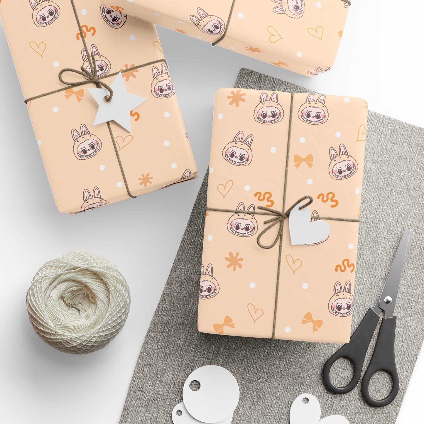 Cute Kawaii Monster Wrapping Paper for Teen Girl Boy Baby Birthday Gift Wrap Cartoon Creatures Party Supply Kids Custom Birthday Wrap