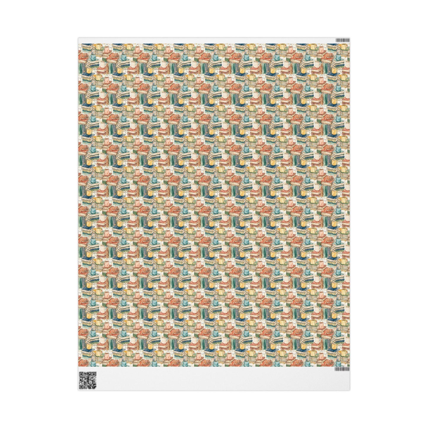 Aesthetic Bookworm Gift Wrap for Book Nerd Librarian Readers Custom Book Club Wrapping Paper Design #6