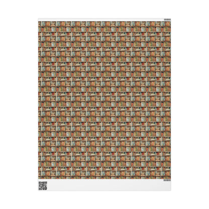 Cozy Bookish Wrapping Paper for Bookworms and Librarians Gift Wrap for Readers Book Nerd Book Club Theme #17