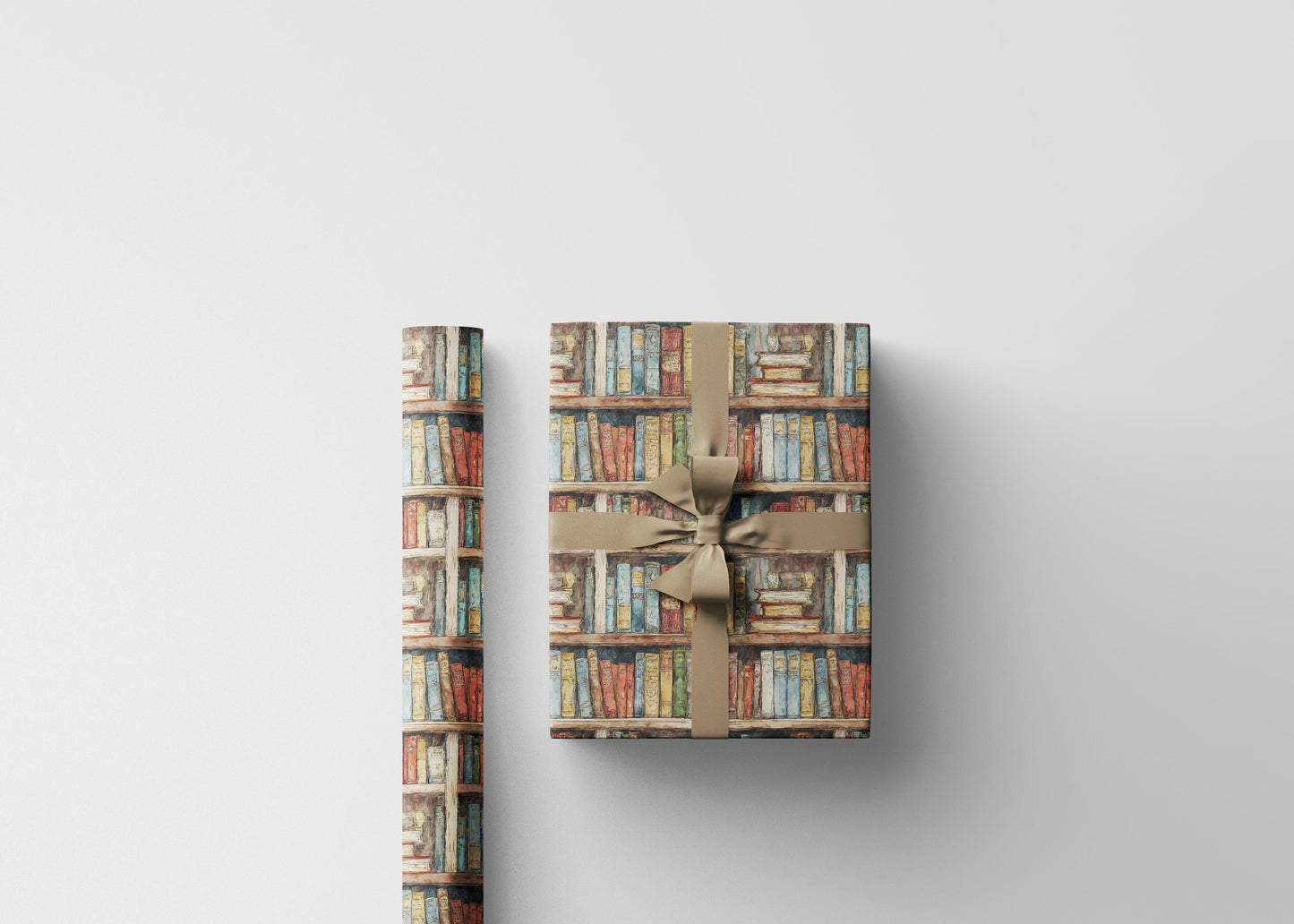 Cozy Bookish Wrapping Paper for Bookworms and Librarians Gift Wrap for Readers Book Nerd Book Club Theme #17