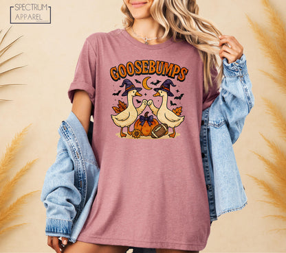 Goosebumps T-Shirt, Halloween Goosebumps T-Shirt, Funny Goosebumps Fall Tee, Spooky Season Goose Shirt, Cute Duck Shirt, Pumpkin Patch Shirt