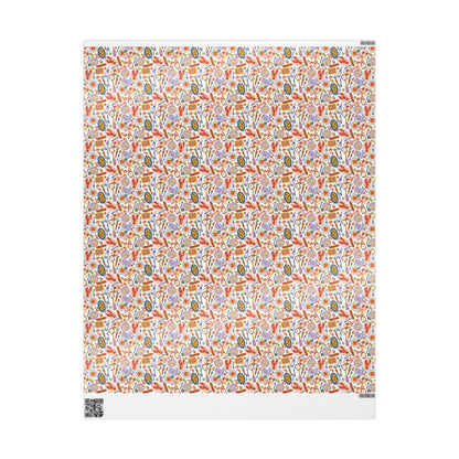 Italian Summer Gift Wrap Vintage Sardine and Seafood Print Wrapping Paper for Mediterranean Foodie Gifts & Custom Amalfi Coast Celebrations