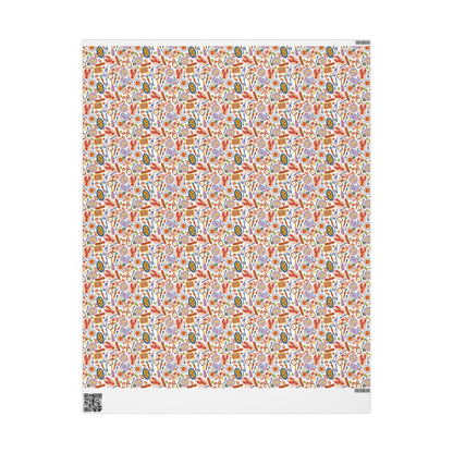 Italian Summer Gift Wrap Vintage Sardine and Seafood Print Wrapping Paper for Mediterranean Foodie Gifts & Custom Amalfi Coast Celebrations