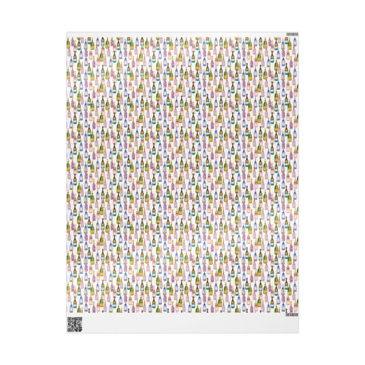 Italian Bachelorette Wrapping Paper Amalfi Coast Alcohol Bottle Gift Wrap Wine & Spirits Alfresco Dining Foodie Party Italian Summer Vibe