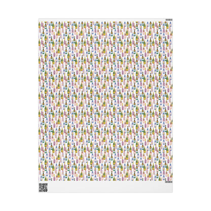 Italian Bachelorette Wrapping Paper Amalfi Coast Alcohol Bottle Gift Wrap Wine & Spirits Alfresco Dining Foodie Party Italian Summer Vibe