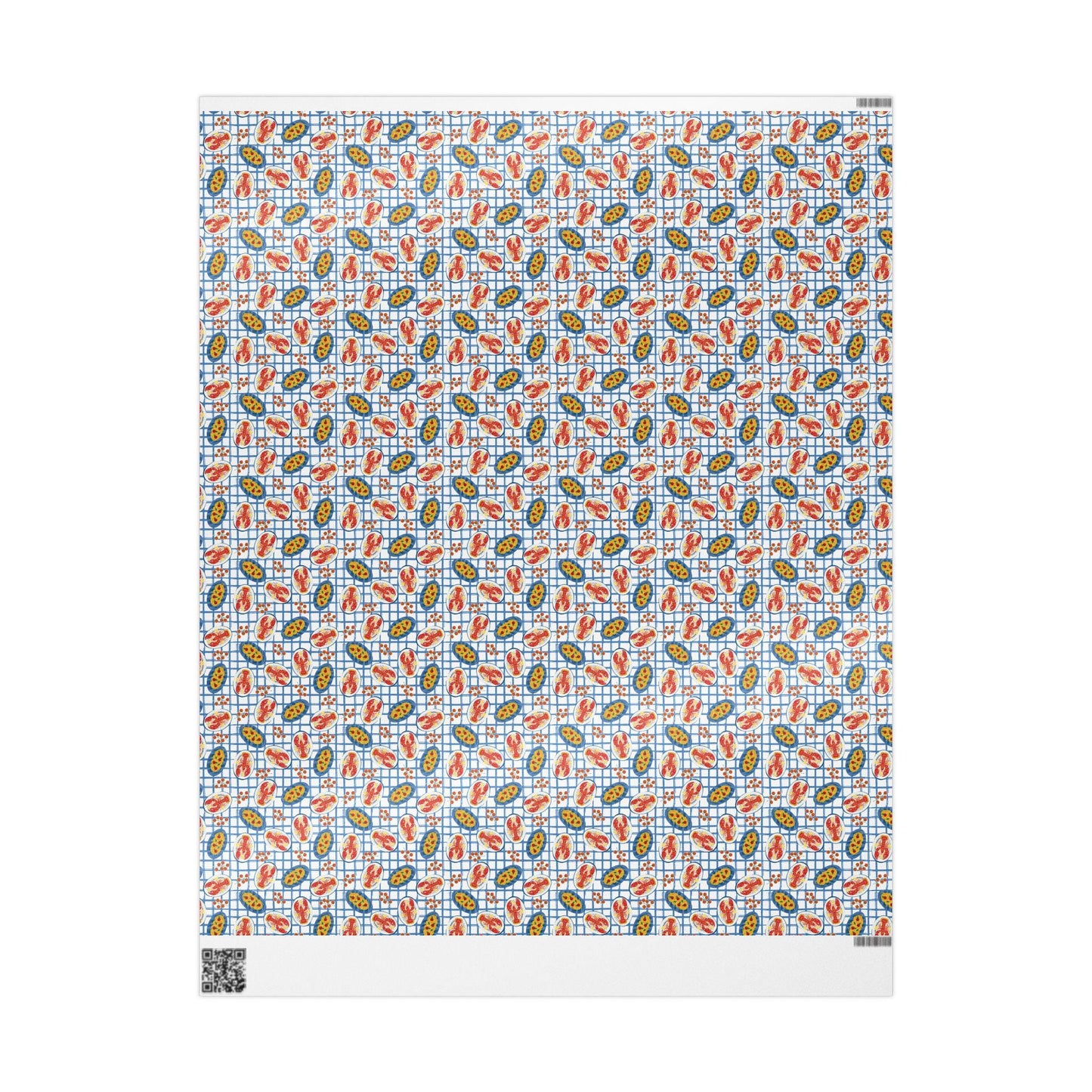 Tomato Girl Summer Wrapping Paper Mediterranean Tinned Fish, Lobsters & Foodie Gift Wrap Chef Vintage Seafood Birthday Nautical Coastal art