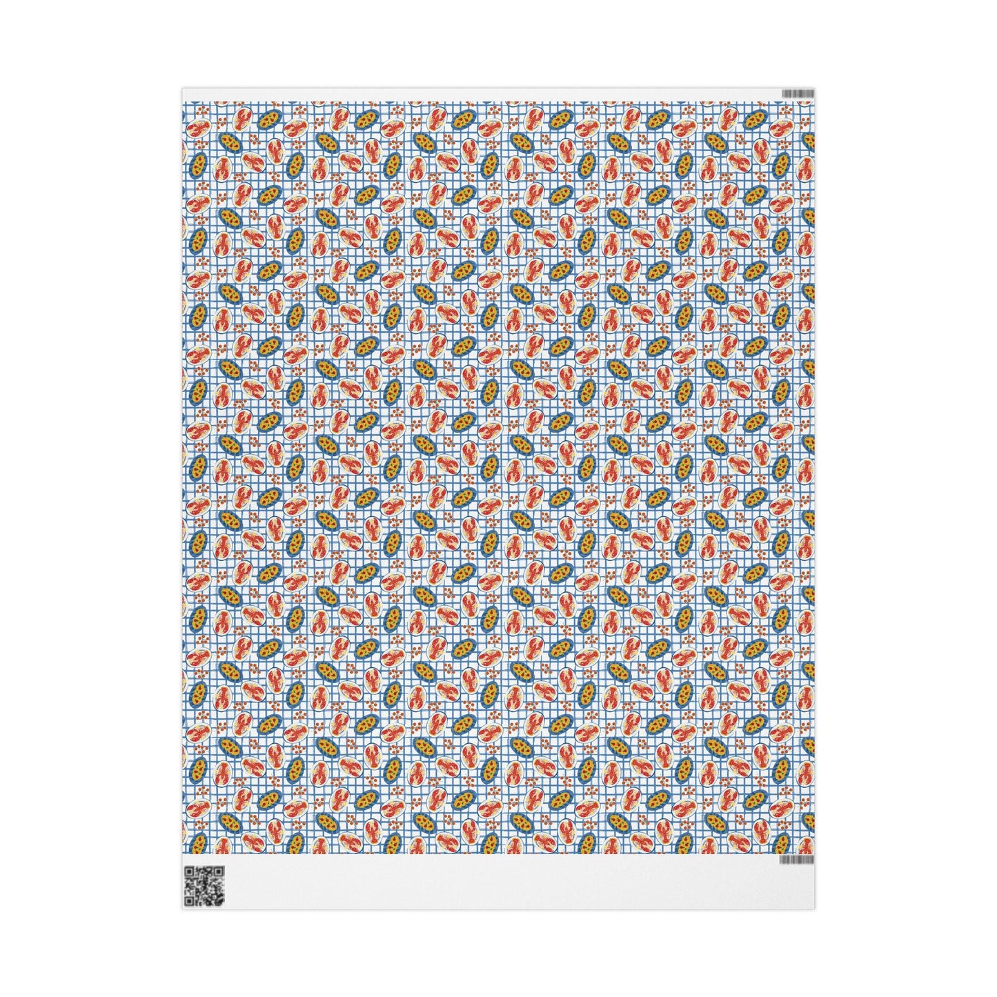 Tomato Girl Summer Wrapping Paper Mediterranean Tinned Fish, Lobsters & Foodie Gift Wrap Chef Vintage Seafood Birthday Nautical Coastal art