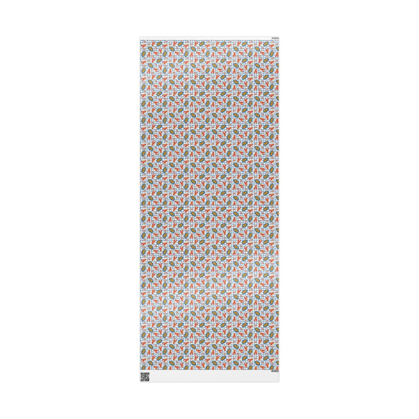 Tomato Girl Summer Wrapping Paper Mediterranean Tinned Fish, Lobsters & Foodie Gift Wrap Chef Vintage Seafood Birthday Nautical Coastal art