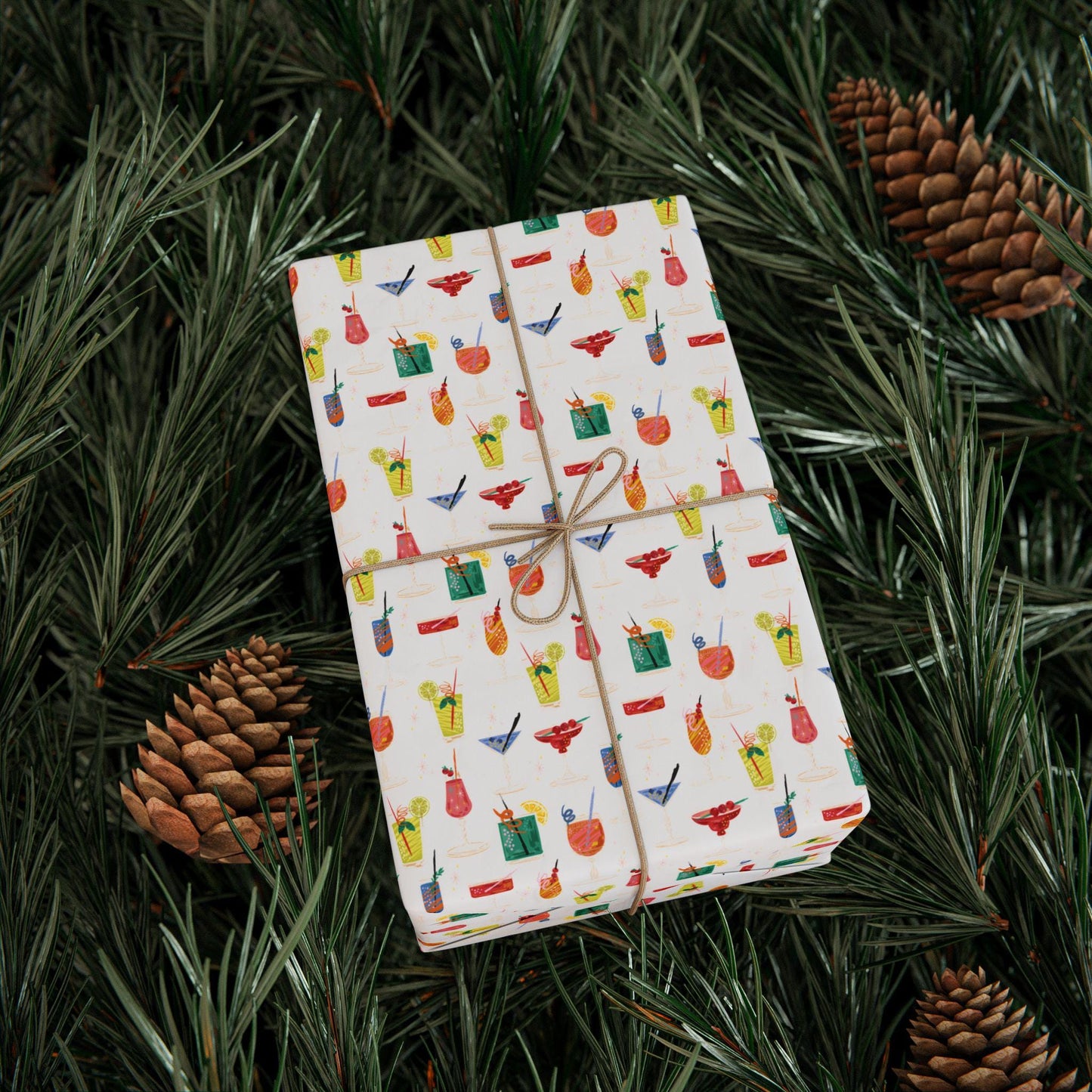 Summer Cocktail print martini Bachelorette Wrapping Paper Alcohol Gift Wrap Wine & Spirits Aperol spritz Party Italian Summer Beach Birthday
