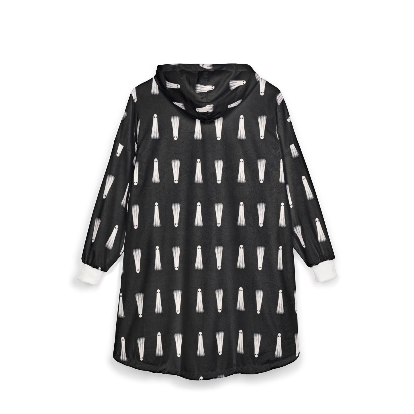 Spooky Ghost Hooded Blanket: Halloween Costume, Soft Polyester Fleece