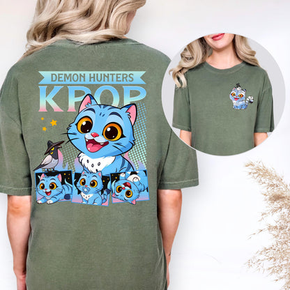 Kpop Demon Hunters Tiger Comfort Shirt, Demon Hunter Tiger Tee, Kpop Huntrix Pin Shirt, Jinu Manga Shirt, Saja Girls Fan, Anime Shirt