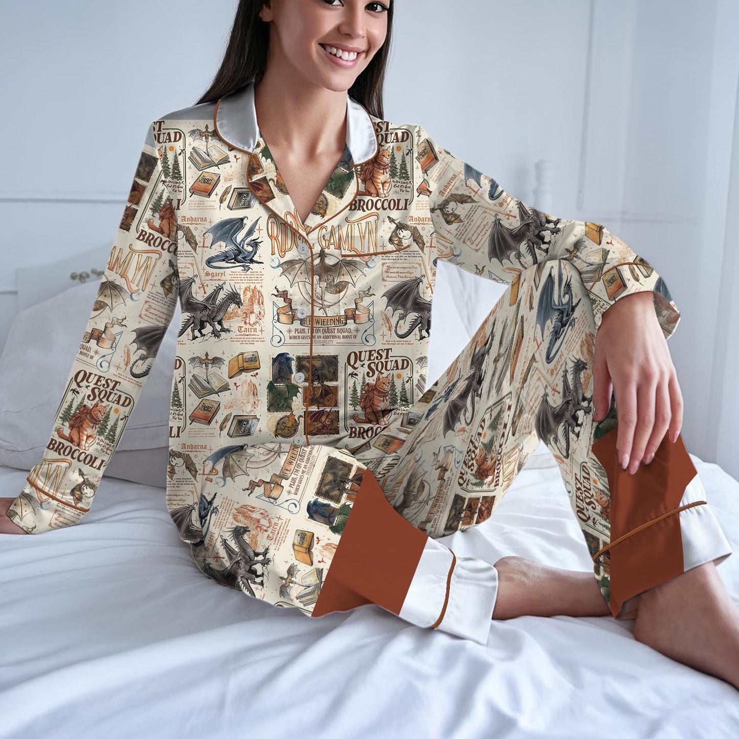 Fourth Wing Dragon Pajama Set, Tairn & Andarna Sleepwear, Basgiath War College Pajamas, Dragon Rider Loungewear Set, Rebecca Yorros