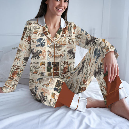 Fourth Wing Dragon Pajama Set, Tairn & Andarna Sleepwear, Basgiath War College Pajamas, Dragon Rider Loungewear Set, Rebecca Yorros