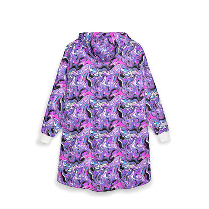 Psychedelic Mushroom Blanket Hoodie: Trippy Rave Festival Wear