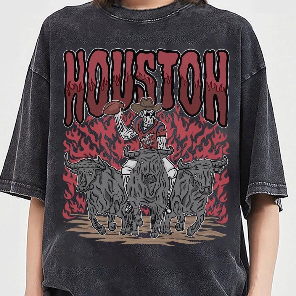 Houston Football Skull Vintage Shirt
