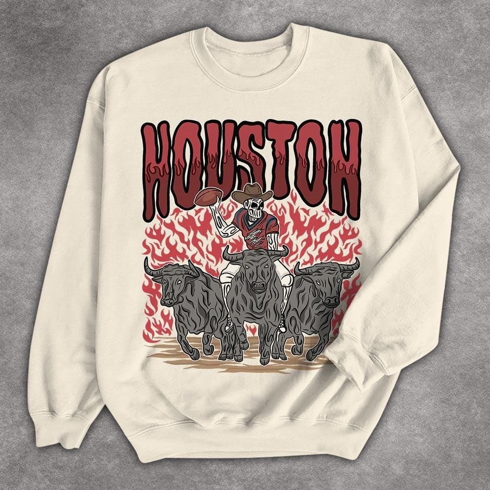 Houston Football Skull Vintage Shirt