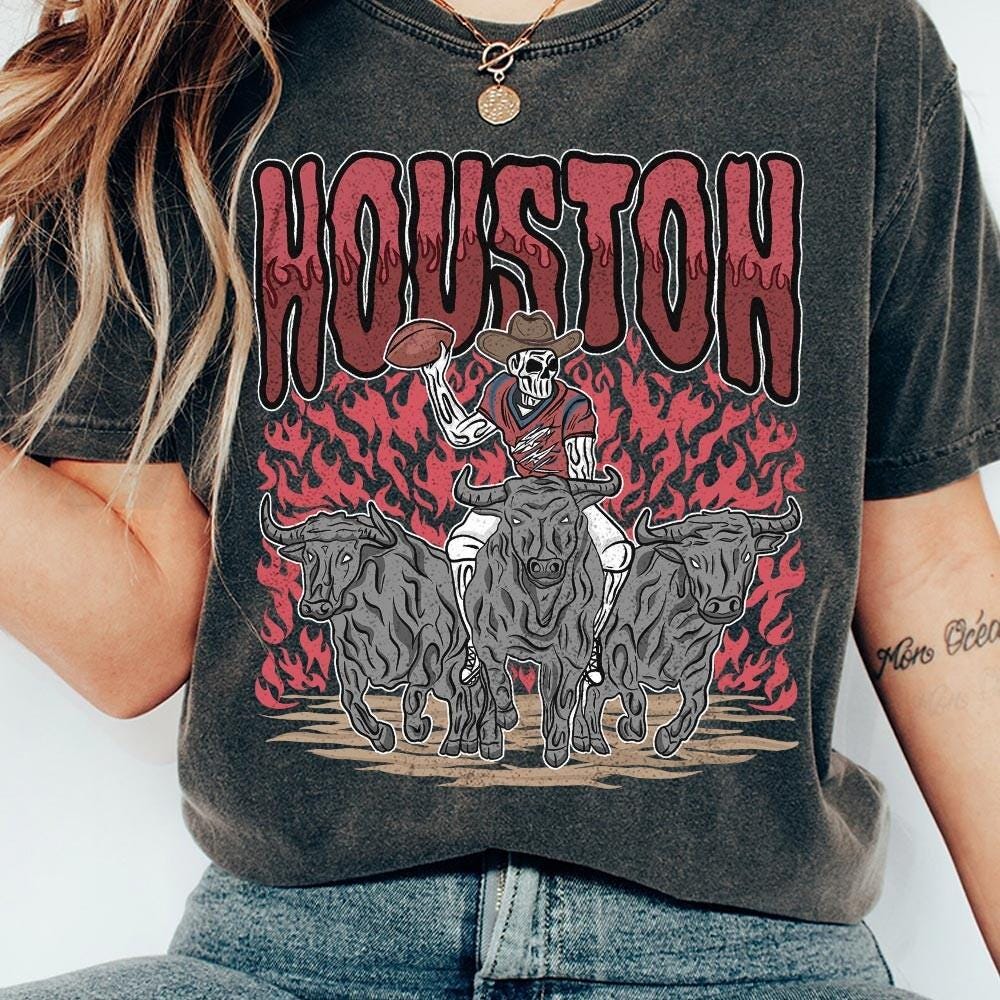 Houston Football Skull Vintage Shirt