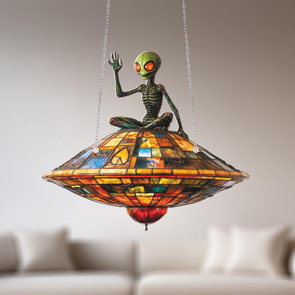 Alien Spaceship Window Hanging – Whimsical Outer Space Decor for Sci-Fi Fans, UFO Enthusiasts, or Fun Gifts to Spark Curiosity and Laughter