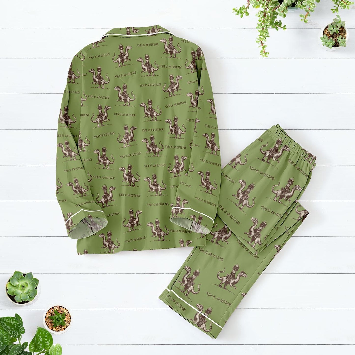 Princess Donut And Mongo Pajamas Set, Dungeon Crawler Carl Pajamas For Fan, Cute Fantasy Book Nightwear, Bookish Pajama Outfit