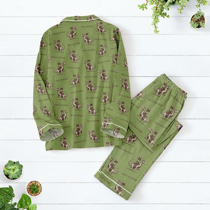 Princess Donut And Mongo Pajamas Set, Dungeon Crawler Carl Pajamas For Fan, Cute Fantasy Book Nightwear, Bookish Pajama Outfit