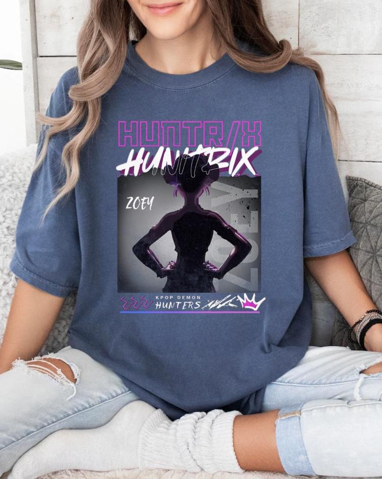 Comfort Colors® Kpop Demon Hunters T-shirt Gift For Woman,Jinu Manga Shirt,Kpop Huntrix Pin,Demon Hunter Merch PSN1256-1258
