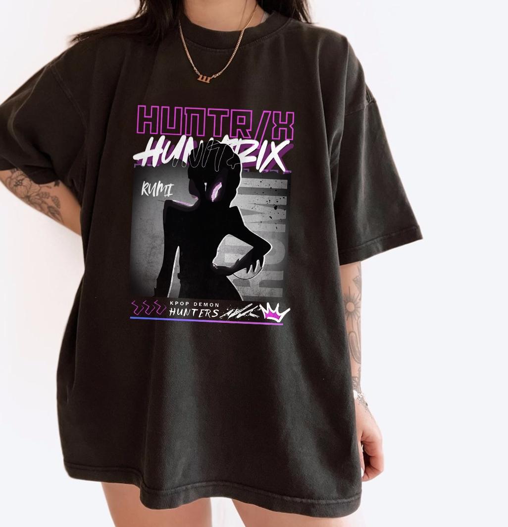 Comfort Colors® Kpop Demon Hunters T-shirt Gift For Woman,Jinu Manga Shirt,Kpop Huntrix Pin,Demon Hunter Merch PSN1256-1258
