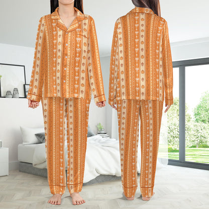 Cute Coquette Pumpkin Pajamas Set, Fall Pumpkin Pajama Sleepwear Short Long Sleeve Pajama Set, Fall Vibes Home Wear, Pumpkin Season Set