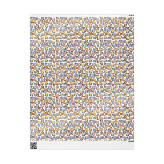 Tropical fruits Wrapping Paper Coconut girl Lemons Beach Gift Wrap Exotic fruits Hawaii Birthday bachelorette ocean coastal wedding wrapping