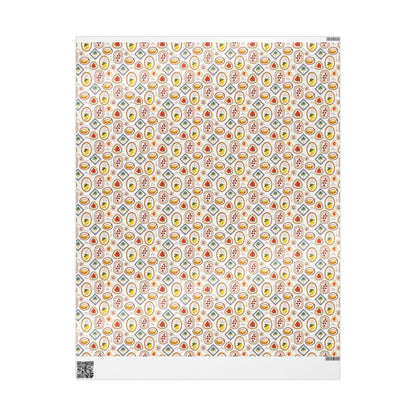 Vintage Tropical Coastal Wrapping Paper Hibiscus Palms Lemons for Beach Birthday Bachelorette Summer Hawaii Wedding Gift Wrap Island Theme