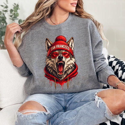 San Francisco Football Sweatshirt, Sun Day Football, Graphic Tee Gift For Football Fan Sport, Shirt Retro Style 90s Vintage Unisex Crewneck.