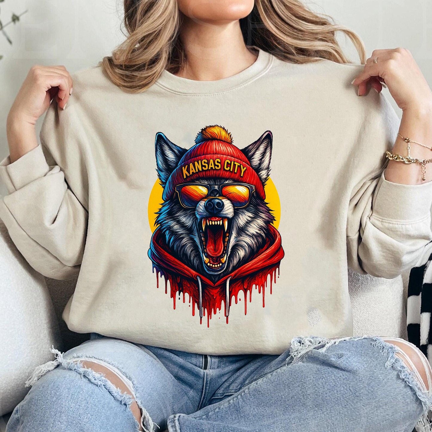 Kansas City Football, Kansas City Football Sweatshirt, Kansas City Sweatshirt, Football Fan Gift, Kansas City Fan, Game Day Shirt.