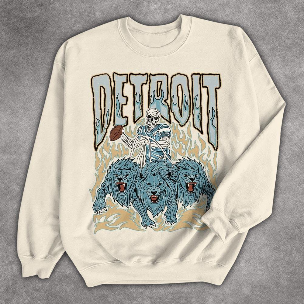 Detroit Football Skull Vintage Shirt