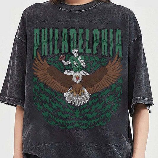Philadelphia Football Skull Vintage Shirt