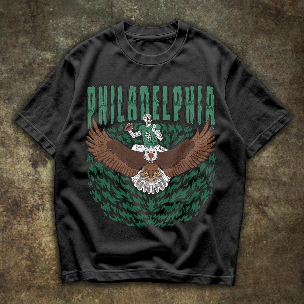 Philadelphia Football Skull Vintage Shirt