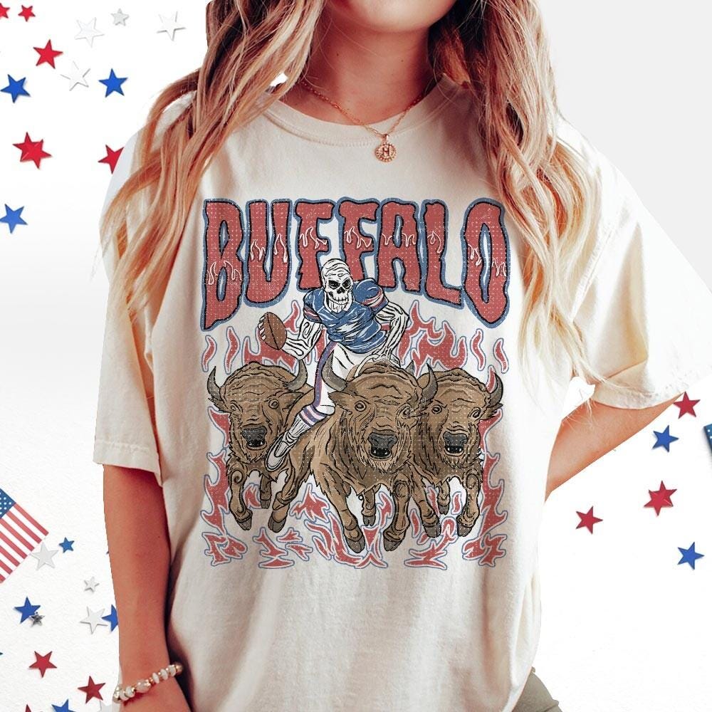 Buffallo Football Skull Vintage Shirt