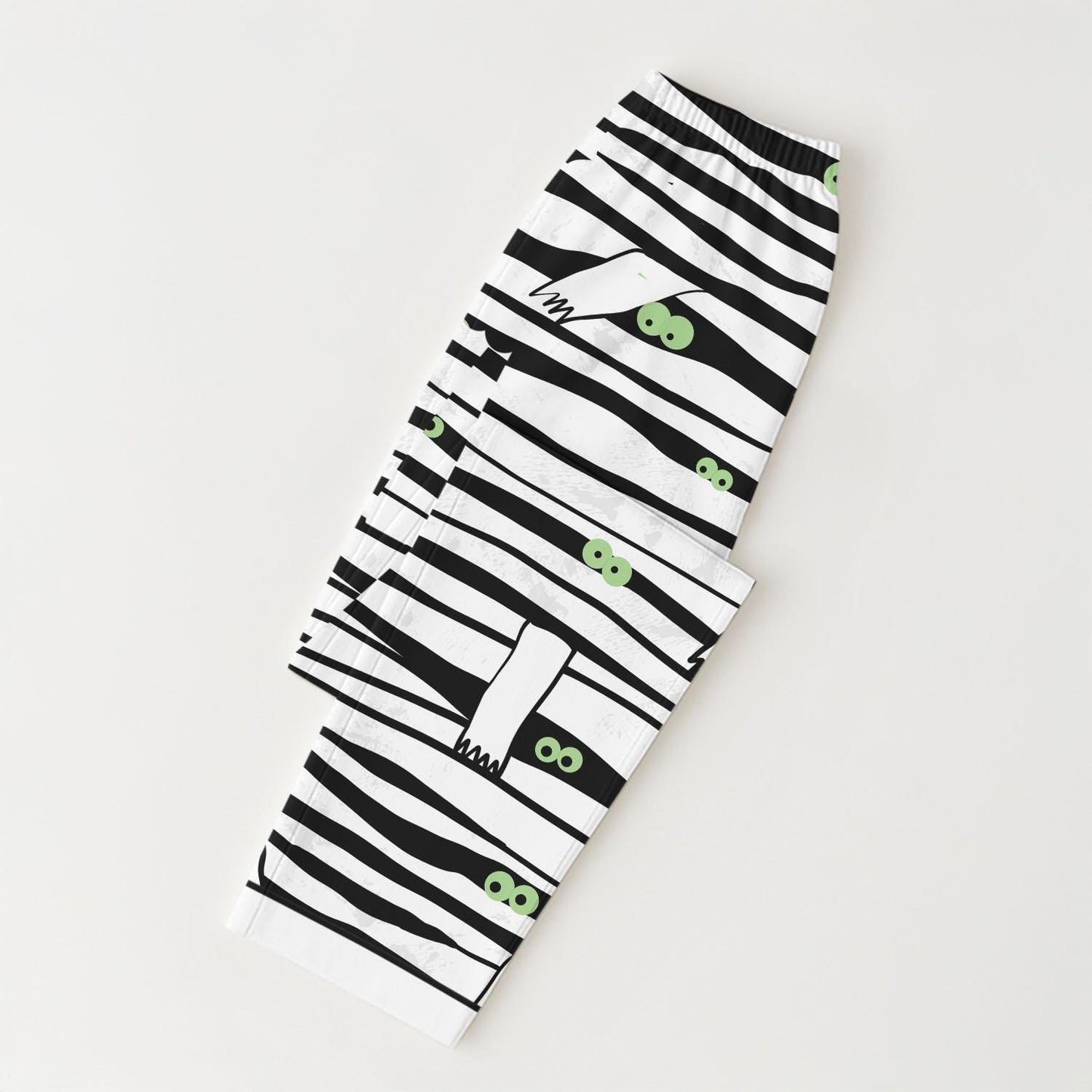 Mummy Halloween Pajamas Set, Halloween Characters Sleepwear, Mummy Long Sleeve Shirt, Horror Holiday Gift, Halloween Homewear