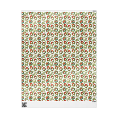 Vintage Christmas Wrapping Paper Roll, Retro Holiday Gift Wrap, Custom Christmas Packaging, Swedish Winter Print #1