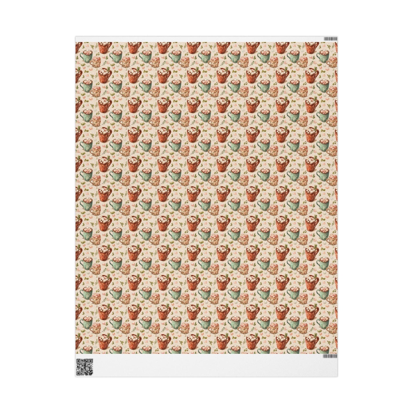 Vintage Christmas Wrapping Paper Roll, Scandinavian Retro Style Gift Wrap, Custom Holiday Paper Sheet #12