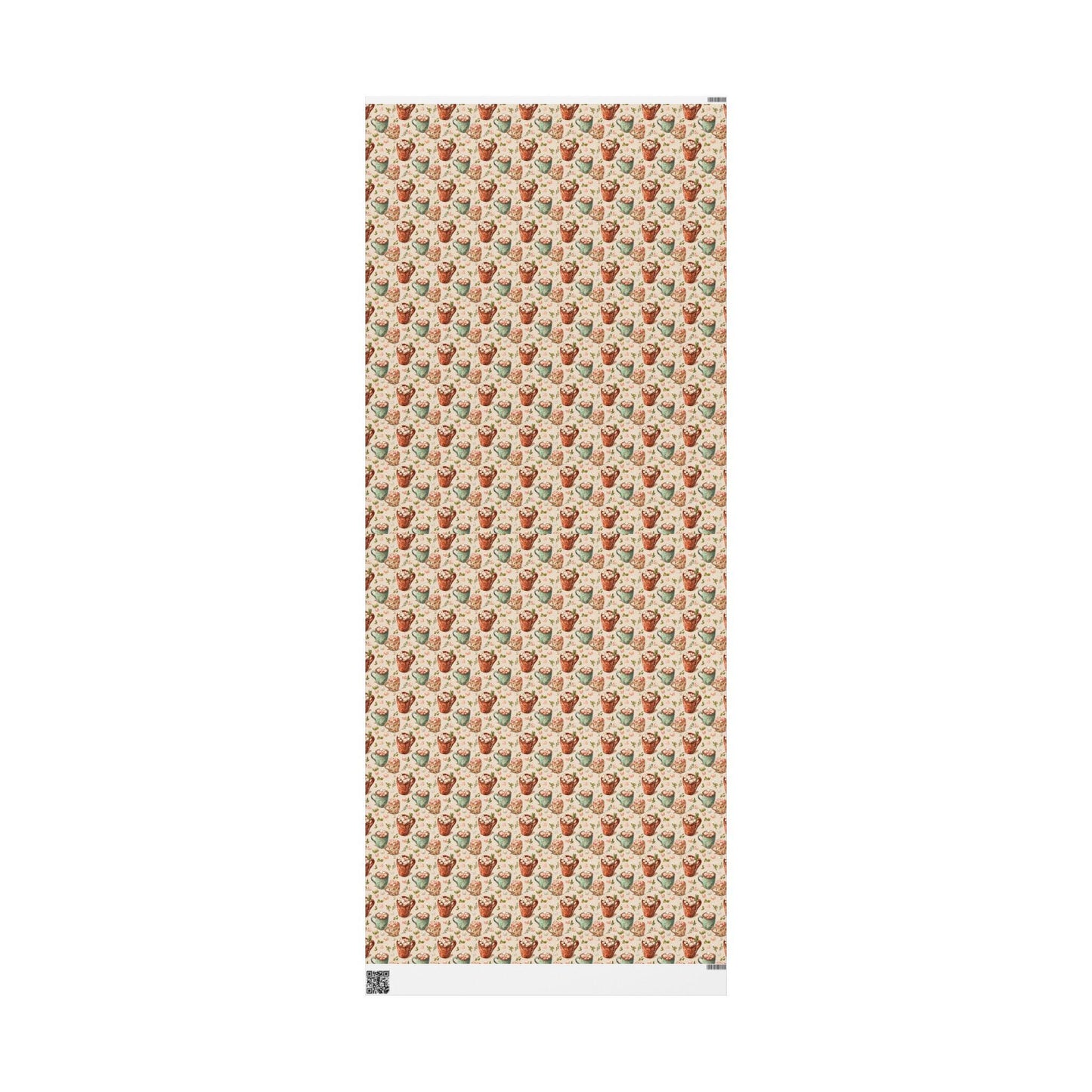 Vintage Christmas Wrapping Paper Roll, Scandinavian Retro Style Gift Wrap, Custom Holiday Paper Sheet #12