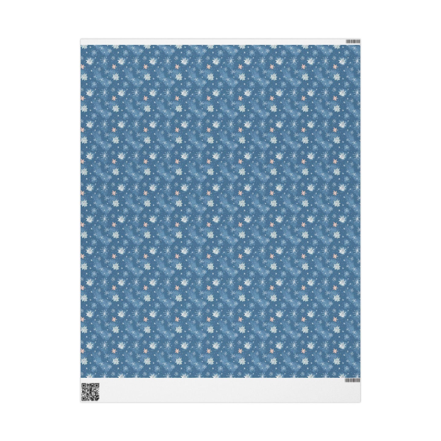 Retro Christmas Wrapping Paper Roll, Vintage Style Blue Christmas Gift Wrap, Custom Nordic Christmas Packaging #18