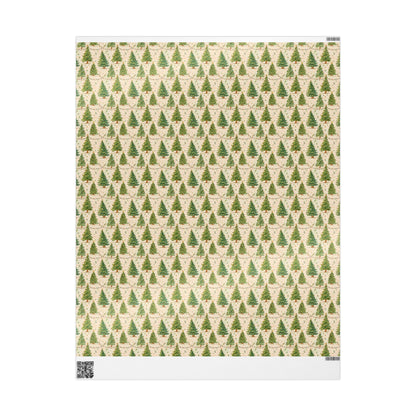 Vintage Christmas Wrapping Paper Roll, Scandinavian Holiday Gift Wrap, Retro Christmas Print, Custom Wrap #4
