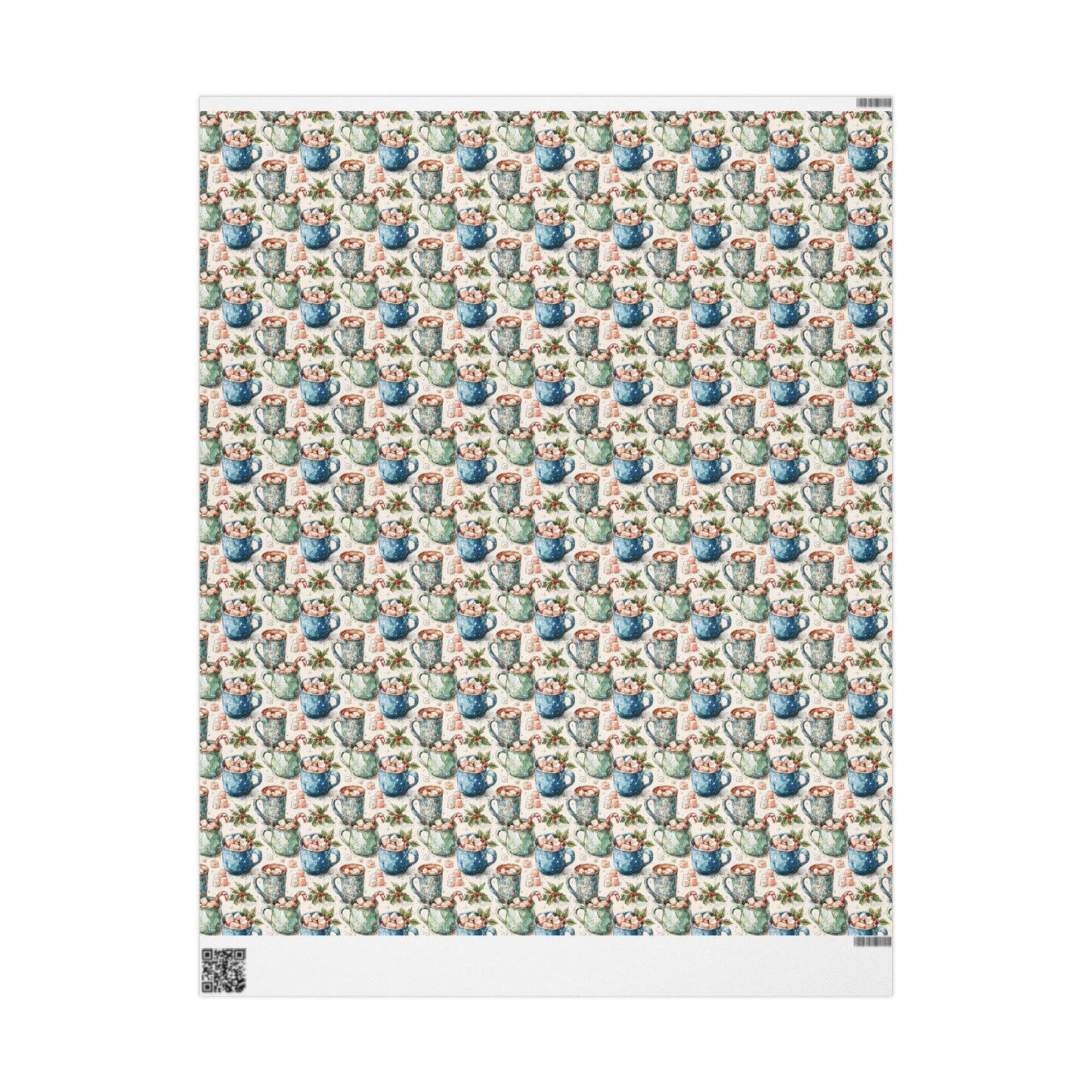 Retro Christmas Wrapping Paper, Vintage Holiday Wrap Roll, Custom Printed Christmas Gift Paper #14