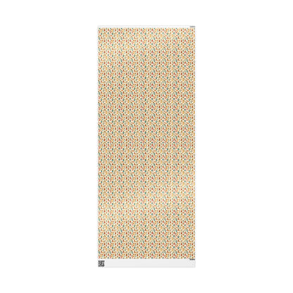 Retro Christmas Wrapping Paper, Vintage Holiday Wrap Roll, Custom Christmas Paper with Nordic Motif #20