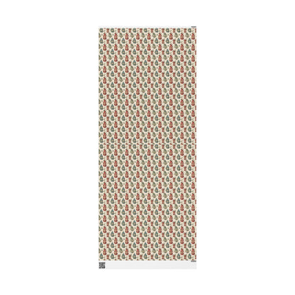 Vintage Christmas Wrapping Paper, Retro Holiday Wrap Roll, Custom Scandinavian Christmas Theme #22